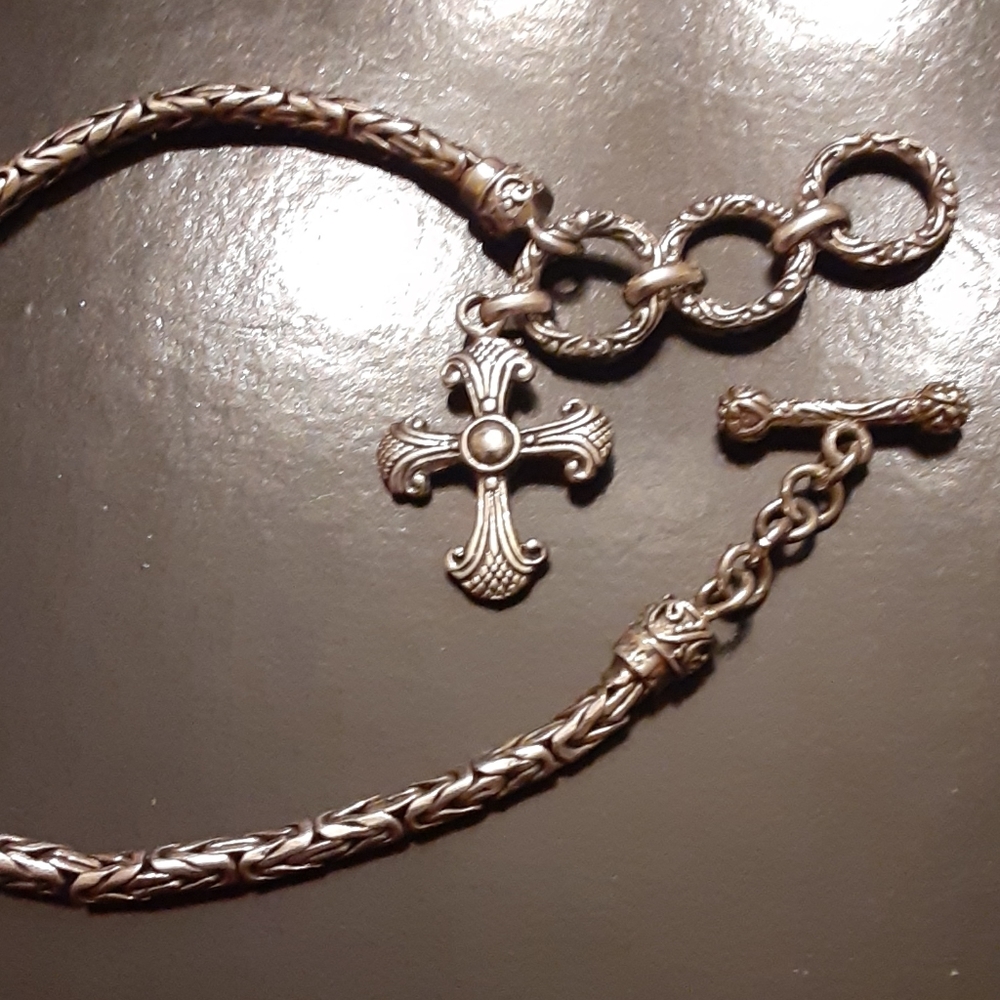 Silver and black bracelet